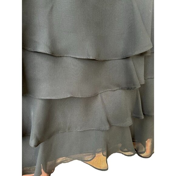 Dorman Women's‎ Black Tiered Ruffle Long Maxi Formal Skirt Size M - Picture 2 of 6